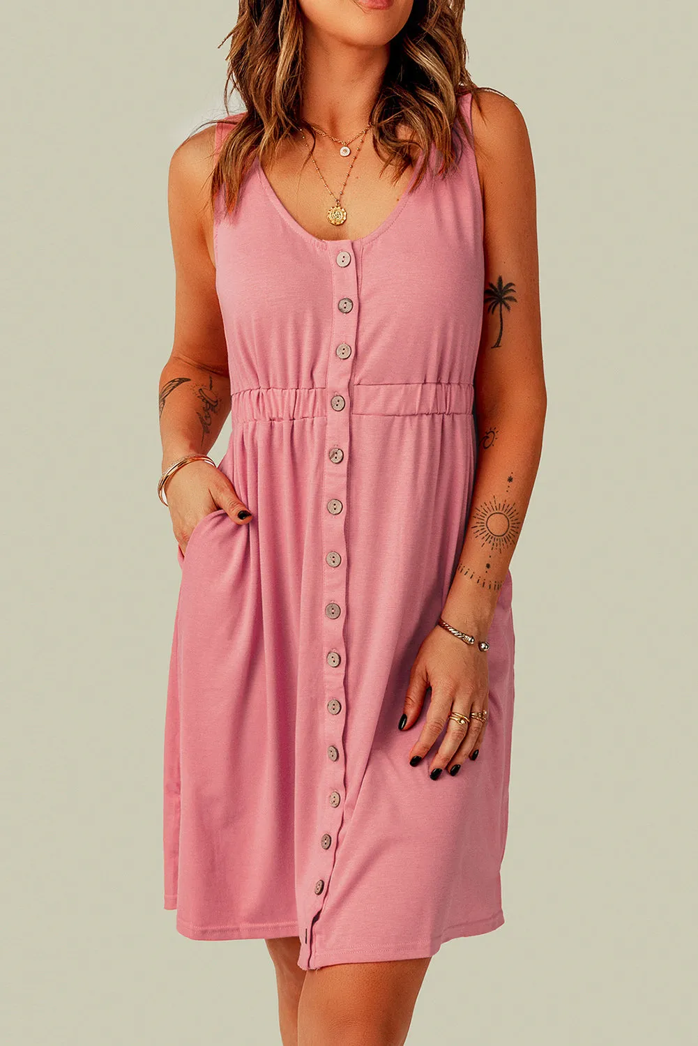 Playful Pursuit Button Down Dress