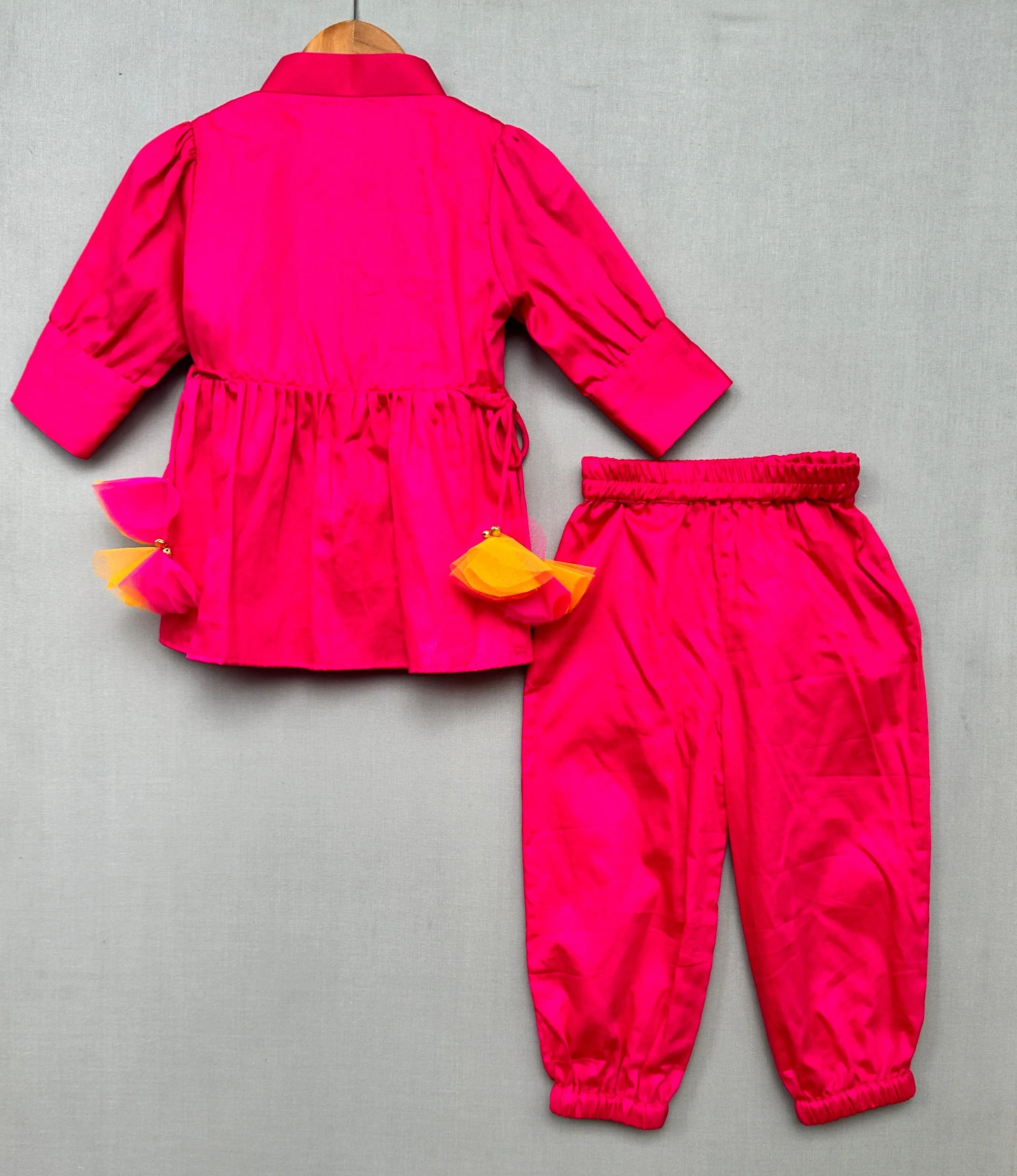 Pre-Order: Pink Kurti Patiala Set with Playful tassels