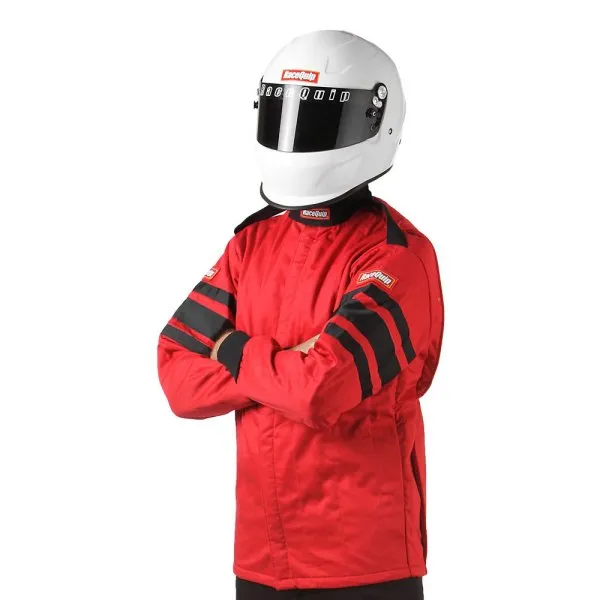 RaceQuip 120 Series Pyrovatex Multi Layer Racing Driver Fire Jacket [SFI 3.2A/5] - Black/Red/Blue