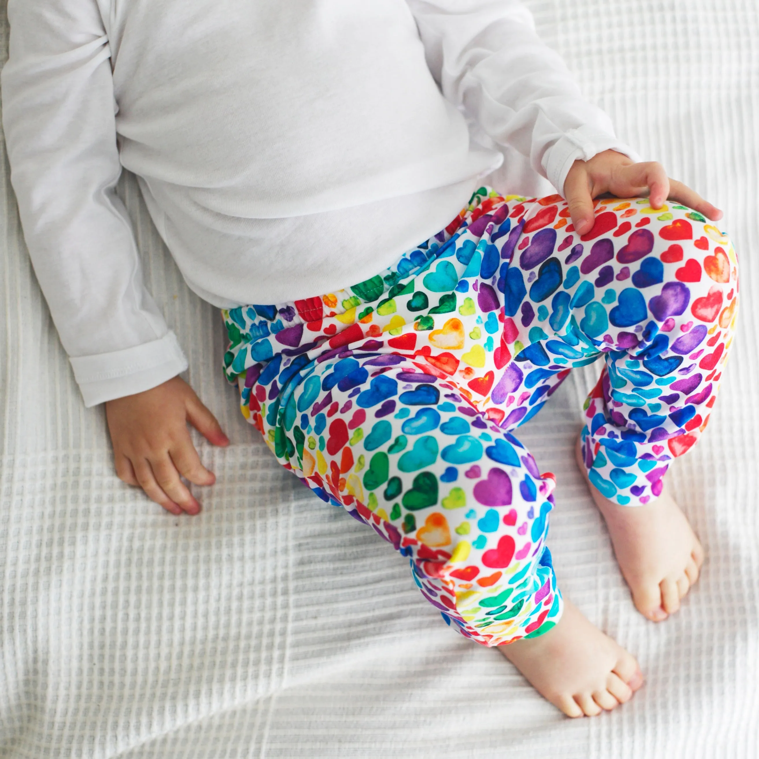 Rainbow Heart Print Leggings