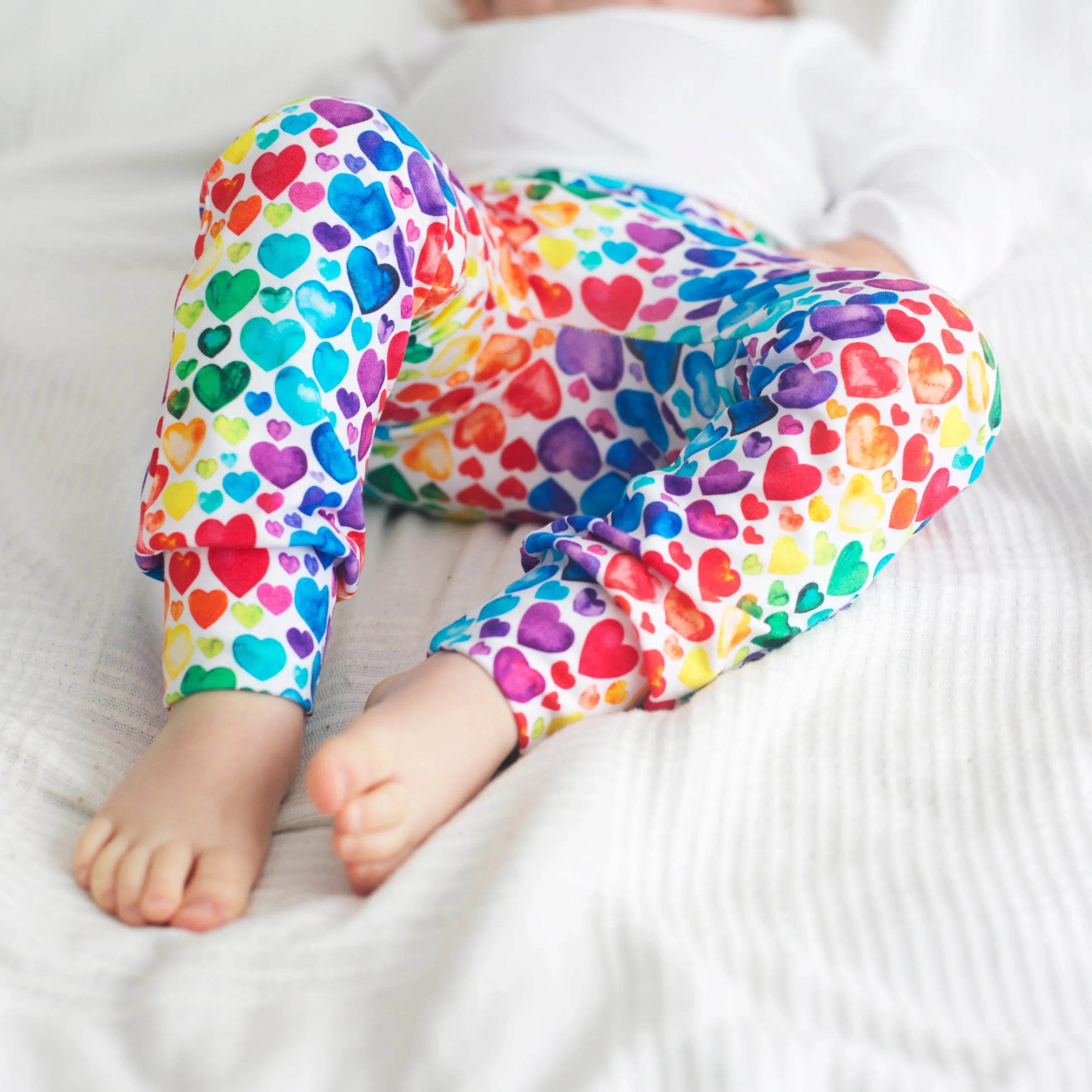 Rainbow Heart Print Leggings