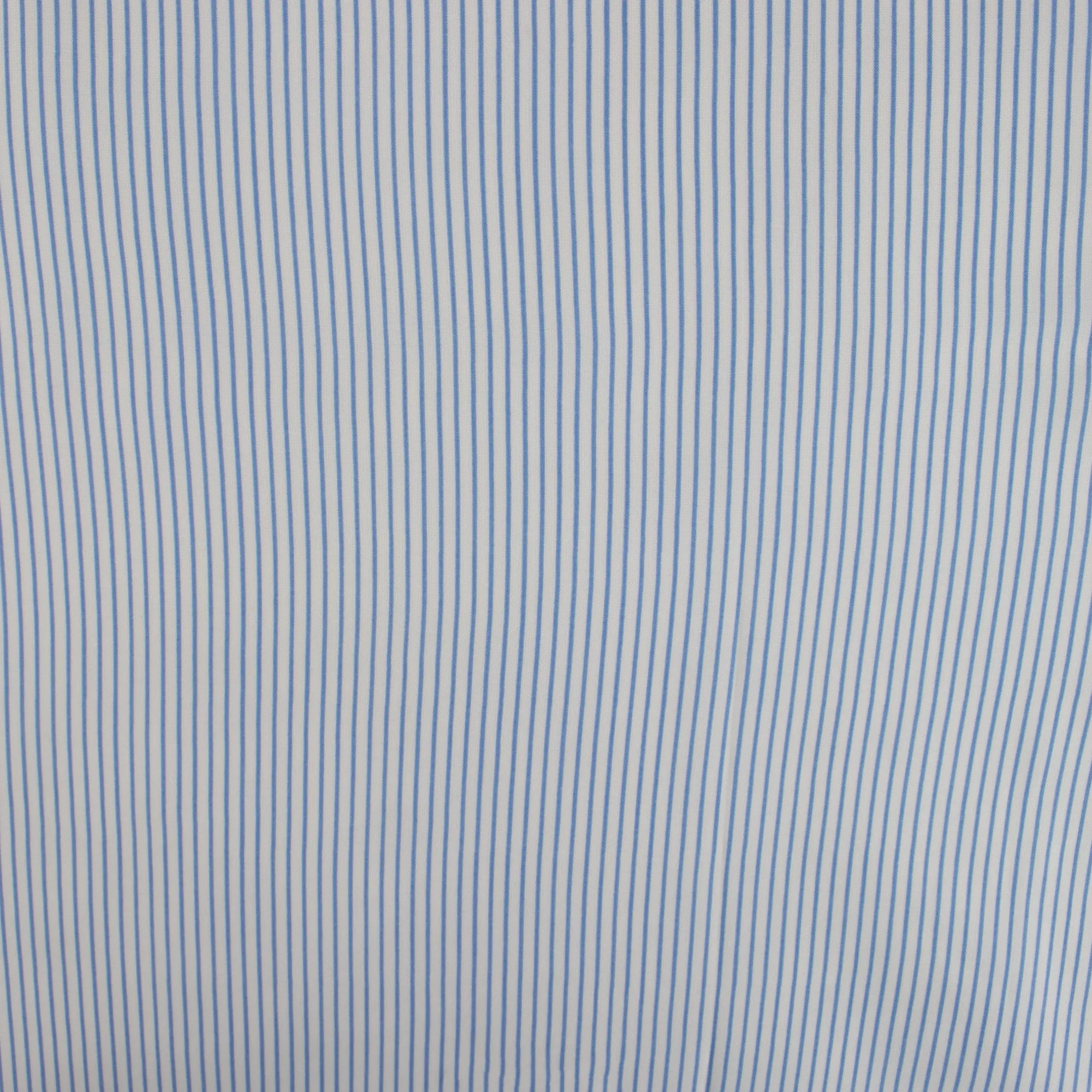 Rayon Poplin Stripe - Pin Stripe - Blue