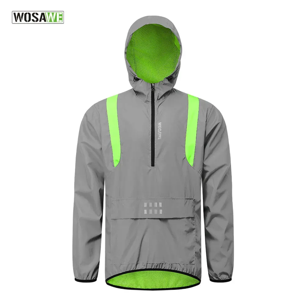 Reflective Jacket Men Autumn Winter warm windproof Long Sleeve Coat Male Trend Street Hip-hop Cycling Jackets Outerwear