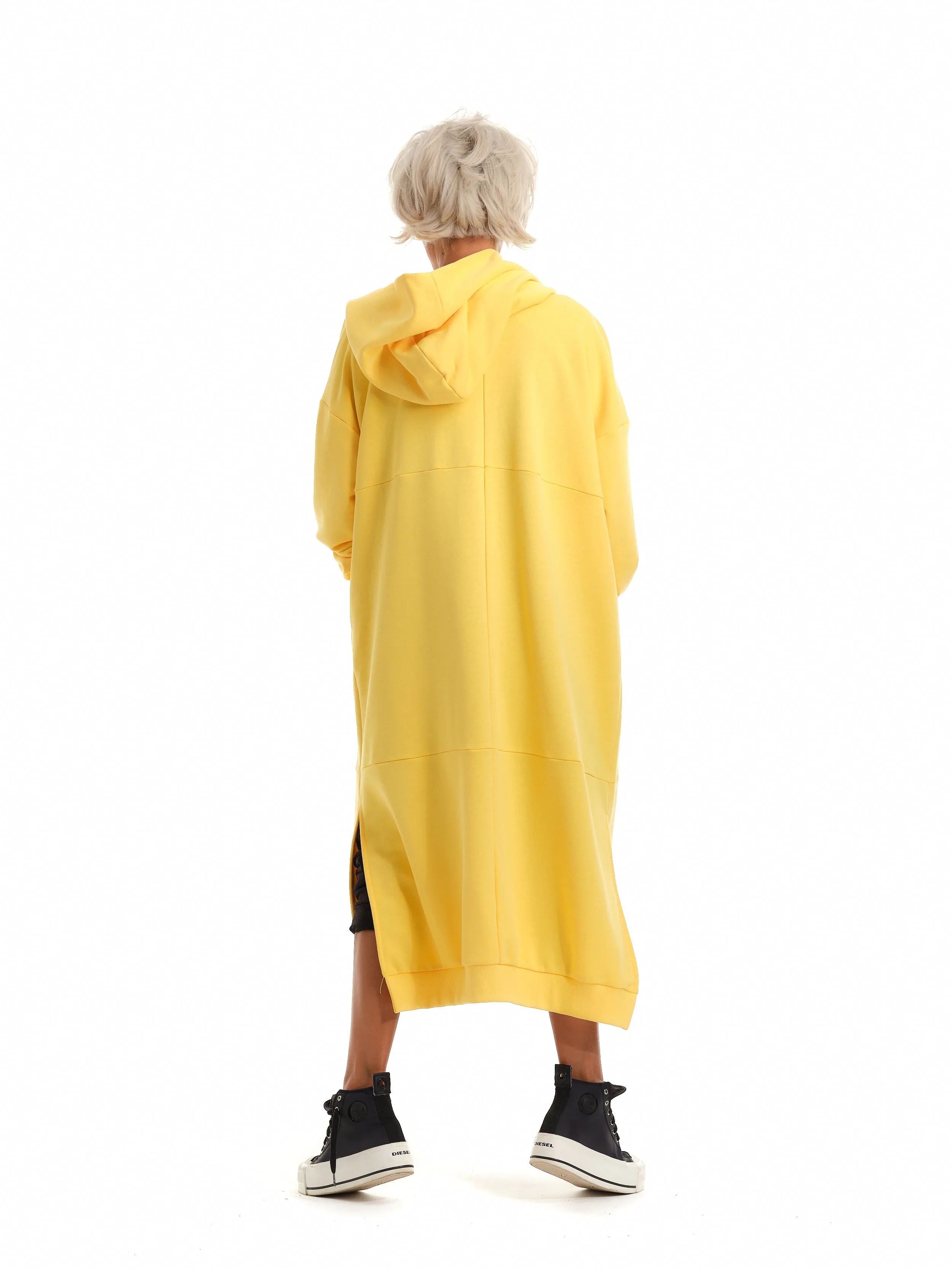 Relaxed Long Hoodie in Yellow