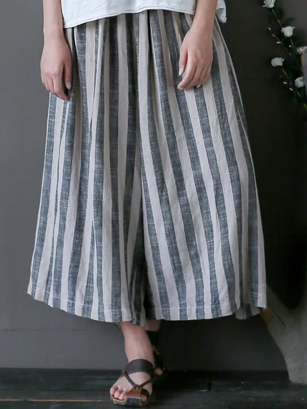 Ribbon Stripe Wide Leg Pants