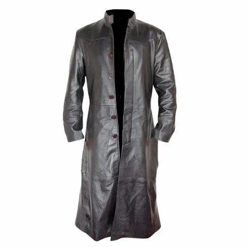 RW Authentic Sheepskin Matrix Long Leather Coat