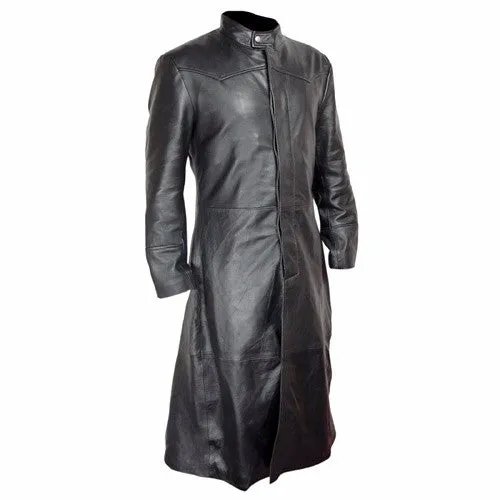 RW Authentic Sheepskin Matrix Long Leather Coat