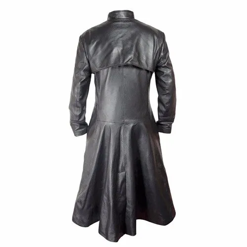 RW Authentic Sheepskin Matrix Long Leather Coat