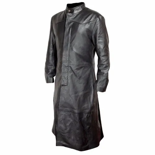 RW Authentic Sheepskin Matrix Long Leather Coat