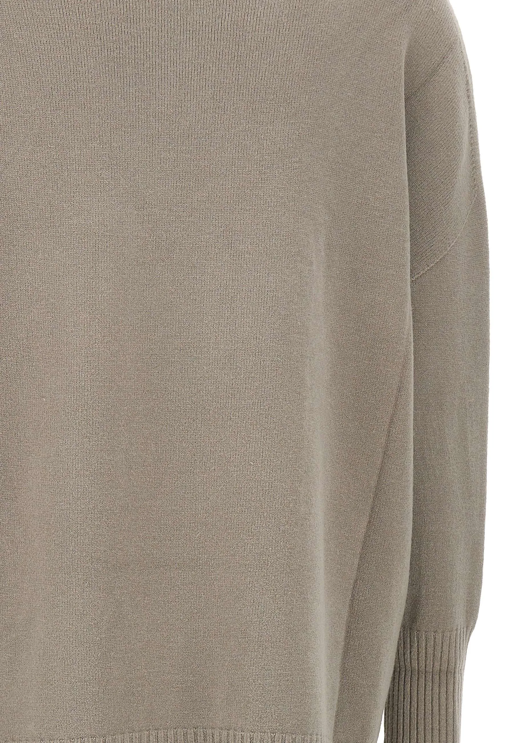 Taupe Viscose-Angora Blend Sweater