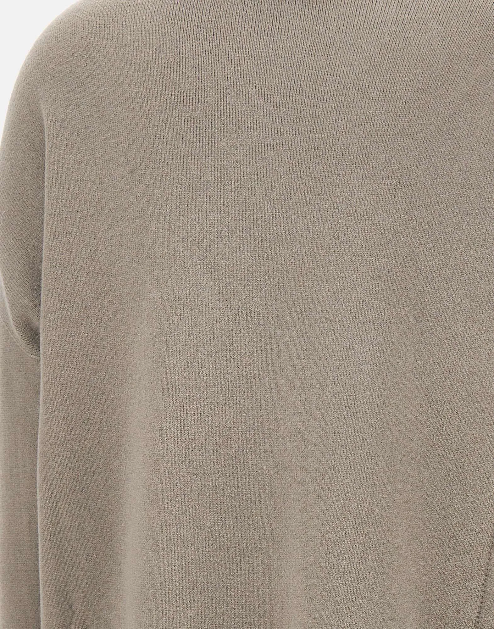 Taupe Viscose-Angora Blend Sweater