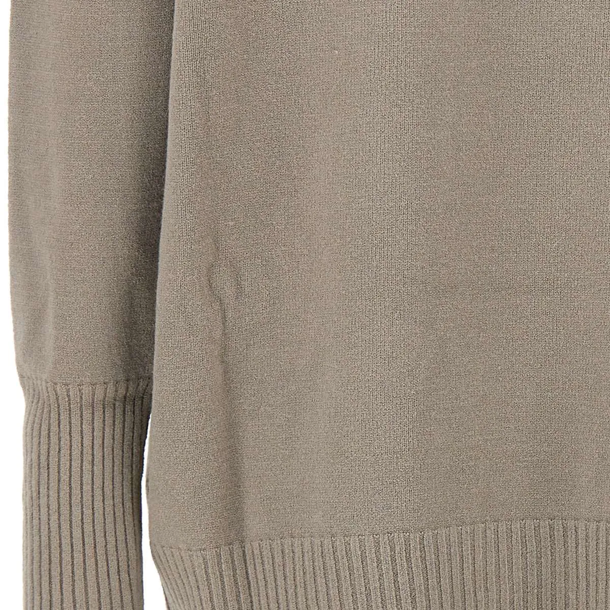 Taupe Viscose-Angora Blend Sweater