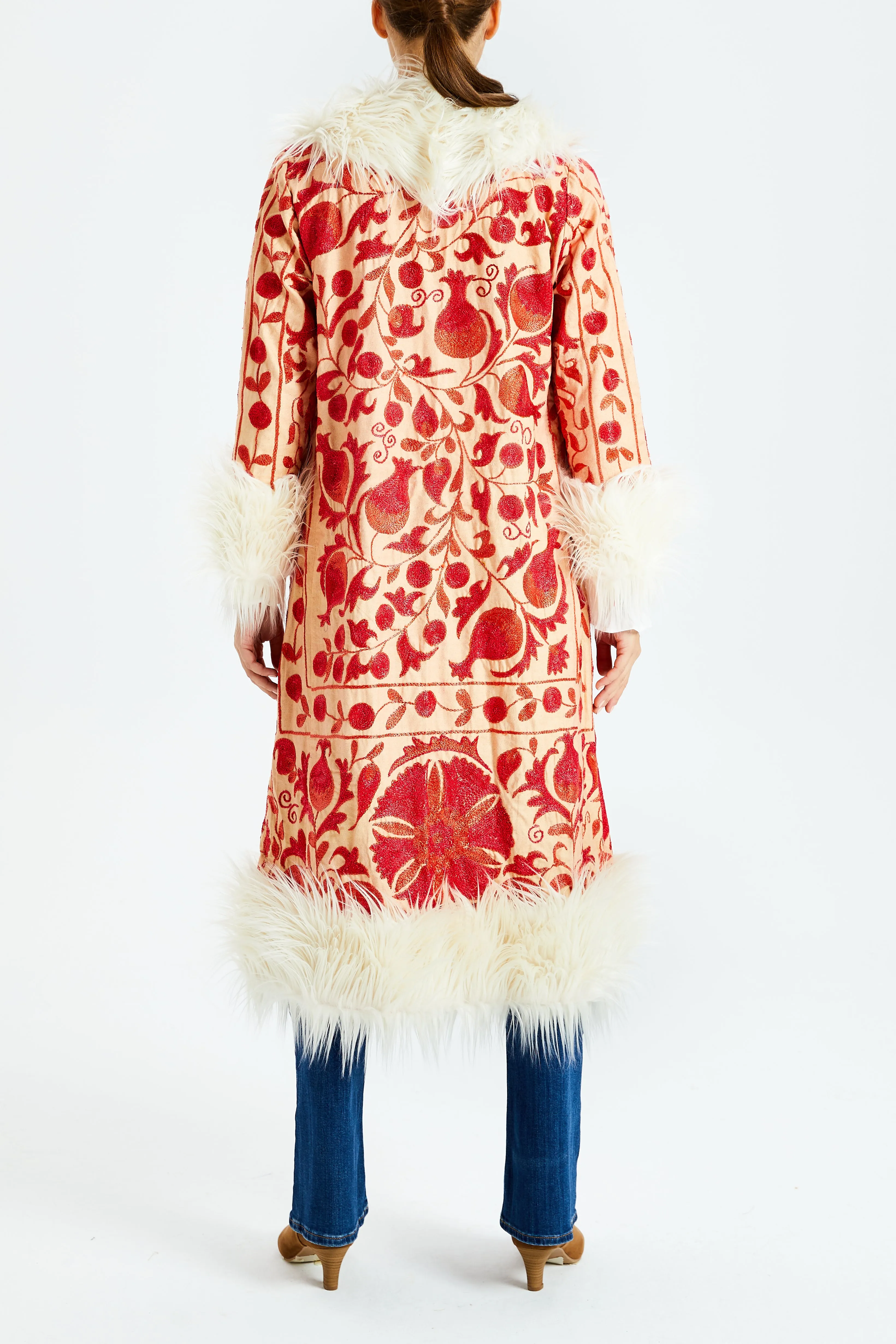 Tropical Plumage Suzani Kis Coat