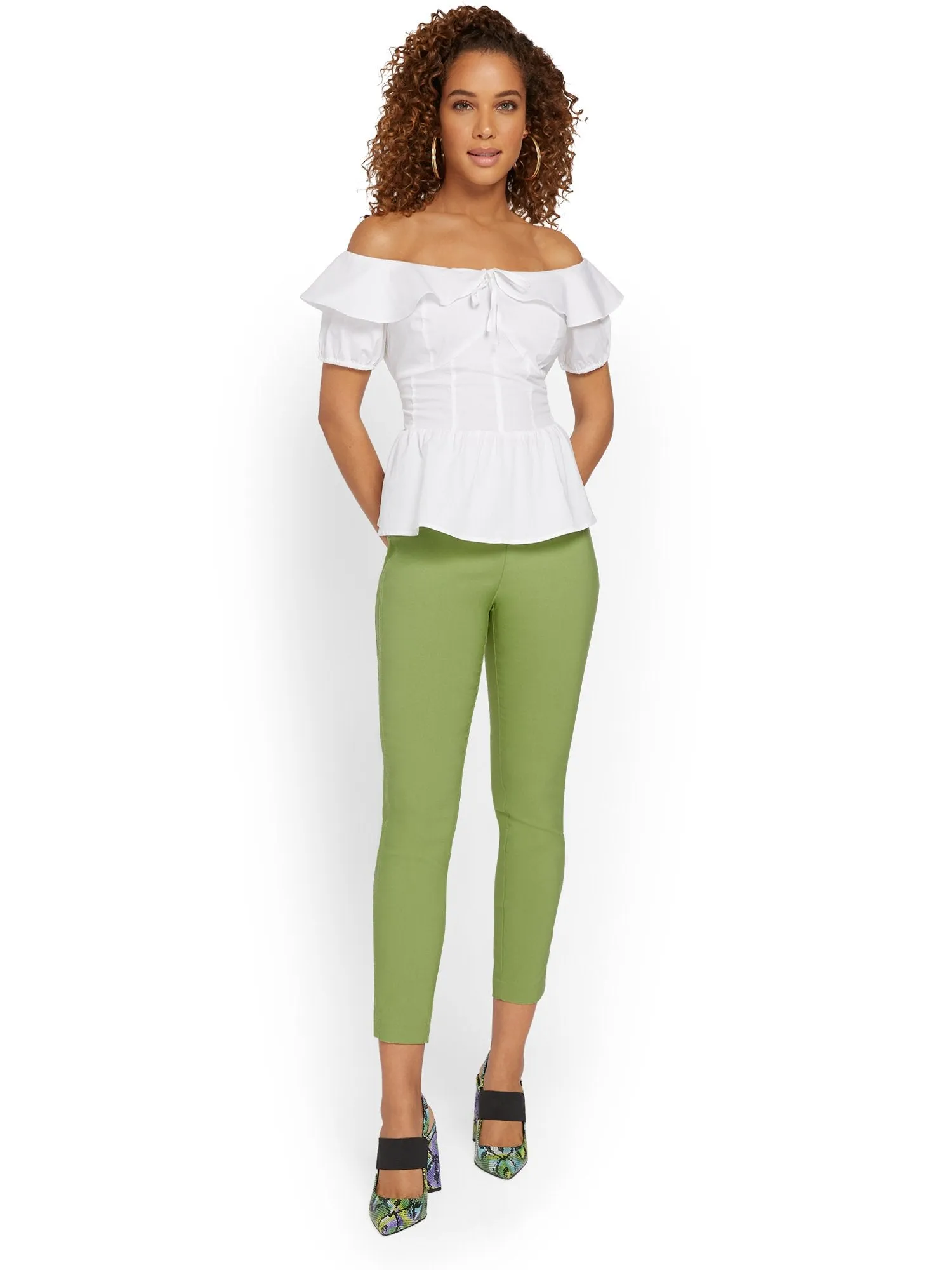 Whitney High Rise Ankle Length Pants