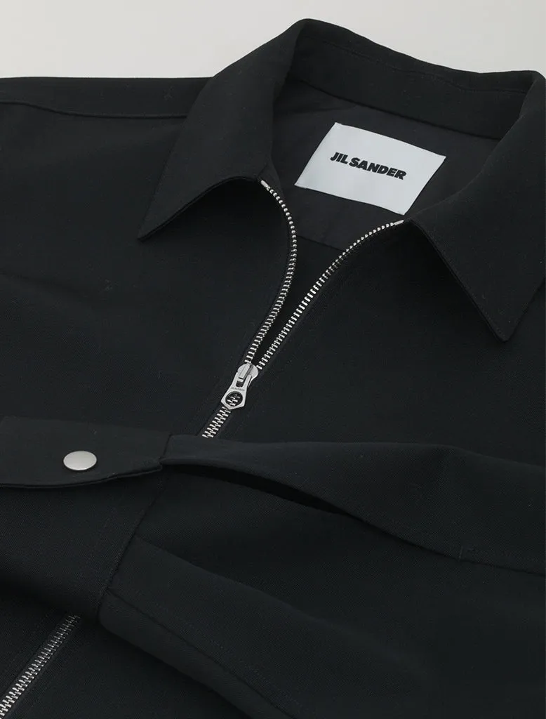 WOOL ZIP OVERSHIRT