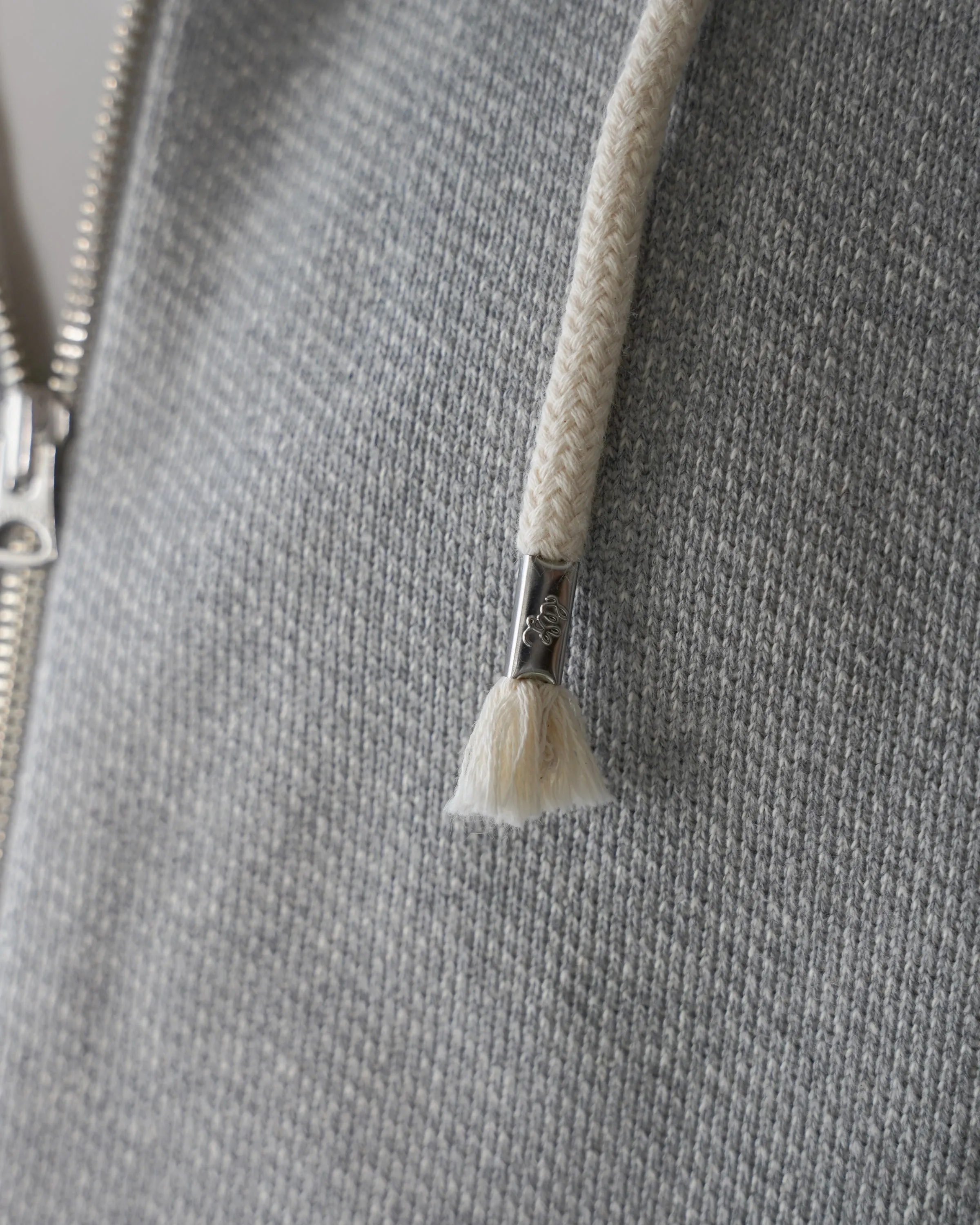 Zip Hoodie - 876gsm Double Heavyweight French Terry - Heather Grey